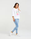 Kate T-Shirt - White - Zafina Top NZ LUMA