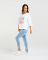 Kate T-Shirt - White - Zafina Top NZ LUMA