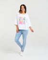 Kate T-Shirt - White - Zafina Top NZ LUMA