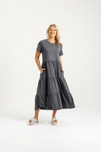Kendall Dress - Graphite - HOME LEE Dress NZ LUMA
