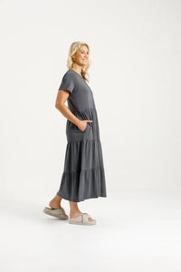 Kendall Dress - Graphite - HOME LEE Dress NZ LUMA
