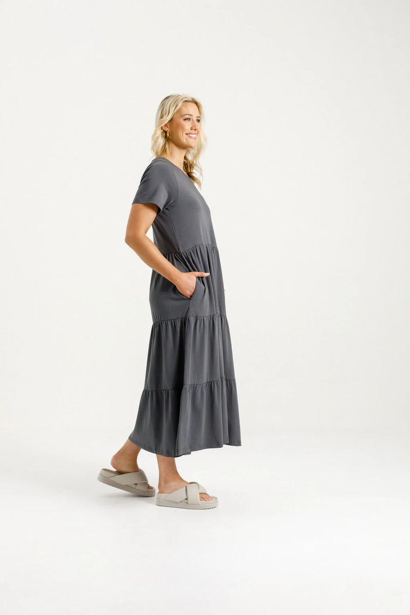 Kendall Dress - Graphite - HOME LEE Dress NZ LUMA