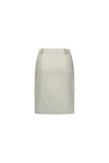 Knee Length Skirt - Khaki Stripe - VASSALLI Skirt NZ LUMA