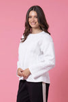 Kylo Sweater - White- CHARLO Top NZ LUMA