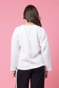 Kylo Sweater - White- CHARLO Top NZ LUMA