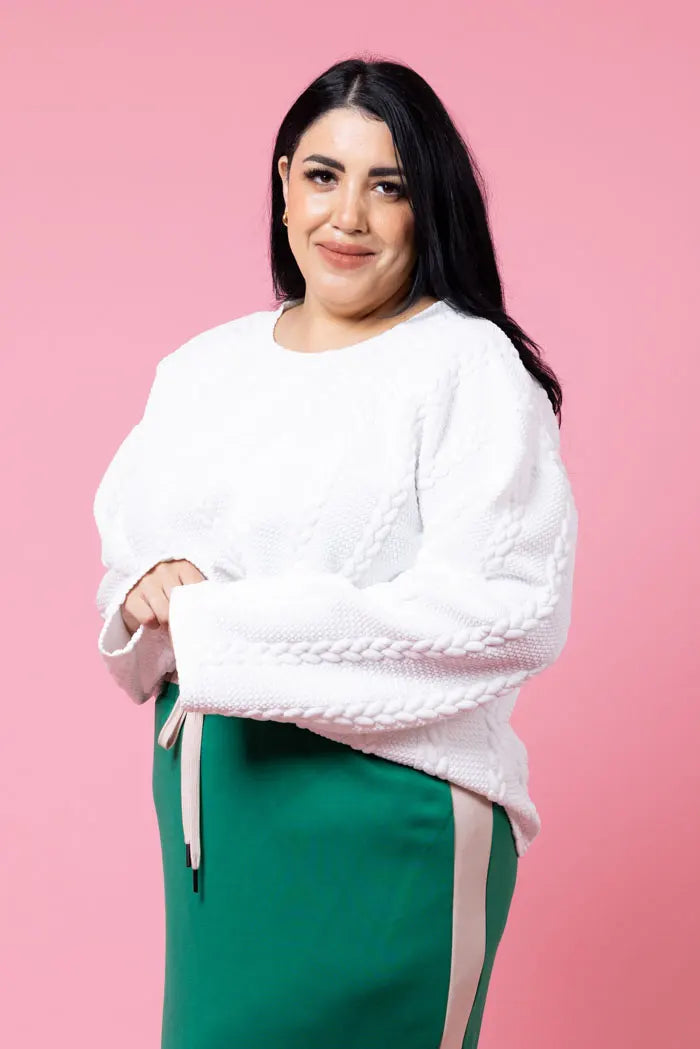 Kylo Sweater - White- CHARLO Top NZ LUMA