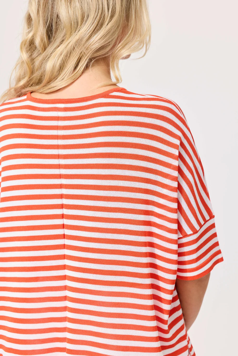 LEMON TREE - Candella Knit - White Orange TOPS NZ LUMA