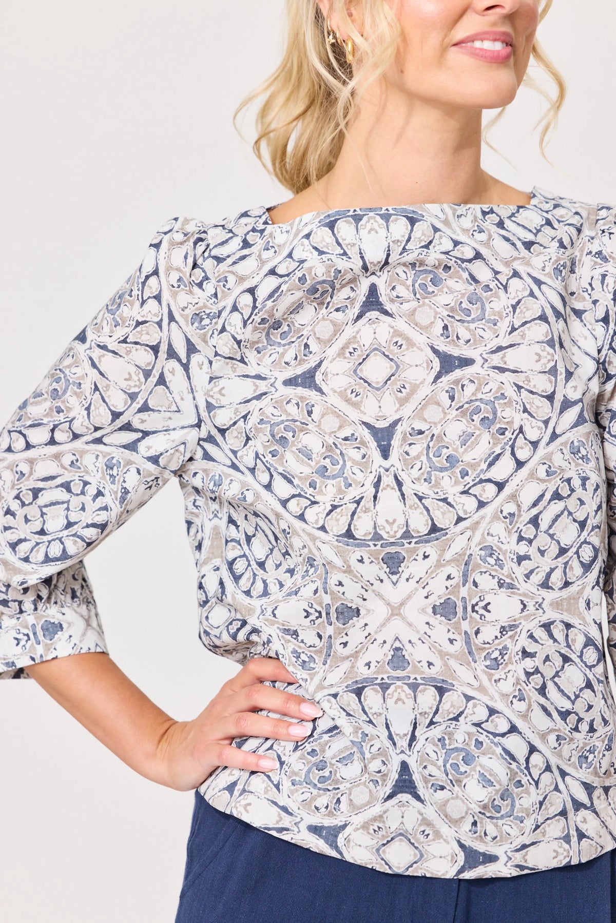LEMON TREE - Lolita Top - Mosaic Print TOPS NZ LUMA