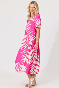 LEMON TREE - Marissa Dress - Floral Fuchsia NZ LUMA
