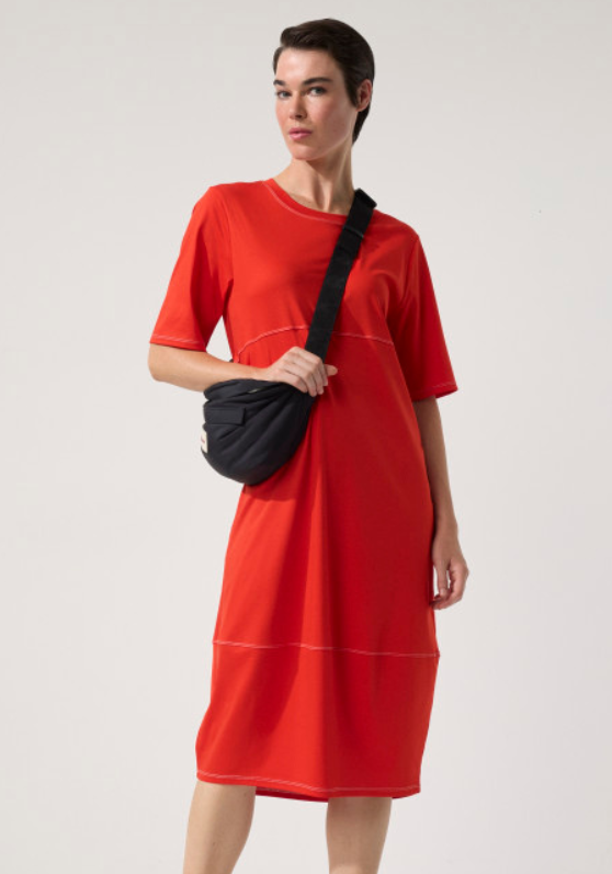 Lantern Dress - Imperial Red - MARCO POLO Dress NZ LUMA