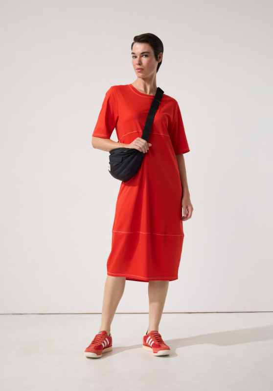 Lantern Dress - Imperial Red - MARCO POLO Dress NZ LUMA
