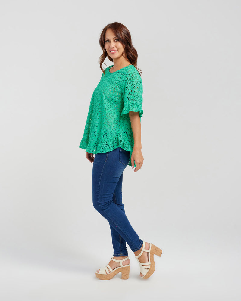 Leah Top - Green - SEDUCE Top NZ LUMA