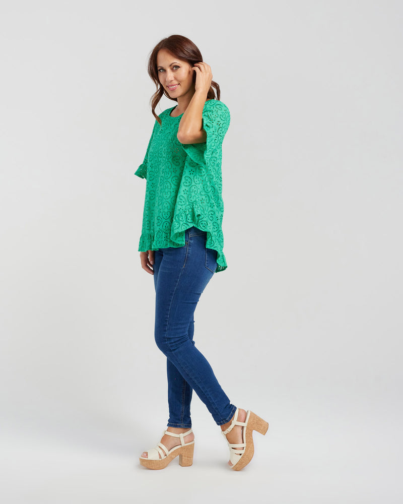 Leah Top - Green - SEDUCE Top NZ LUMA