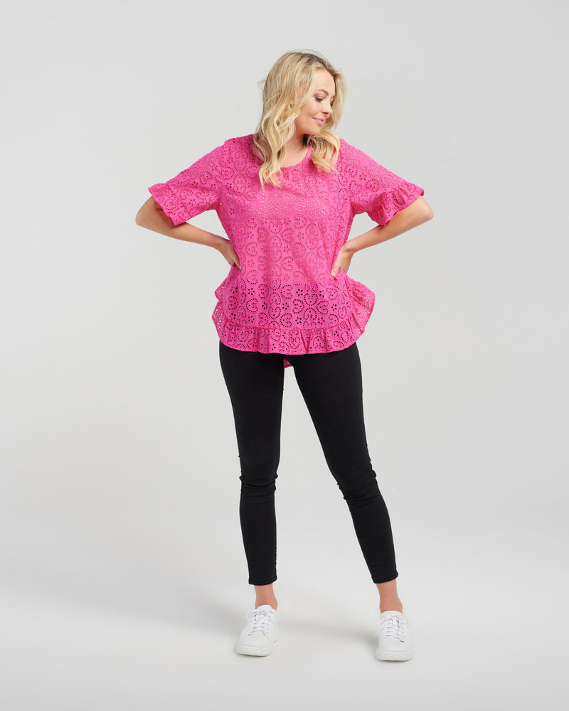 Leah Top - Pink - SEDUCE Top NZ LUMA