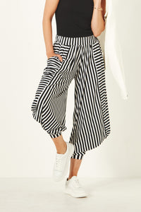 Lenka Pant - Black & White Stripe - LEMON TREE Pant 8 20 10 14 16 12 18 NZ LUMA