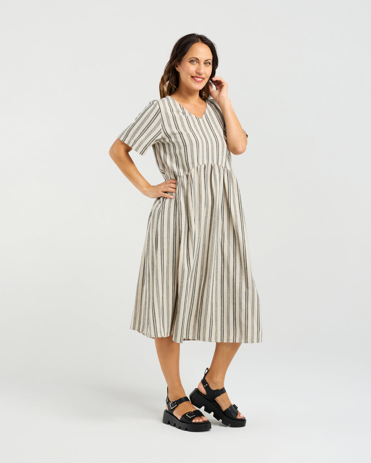 Leona Dress - Ivory Weave - SEDUCE Dress NZ LUMA