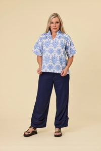 LIBERTINE - Dylan Blouse - Cornflower Embroidery