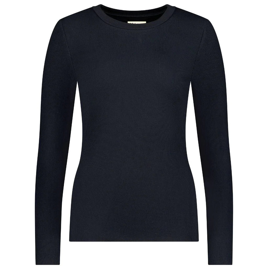 Lina Long Sleeve Knit - Black - MOKE Top NZ LUMA