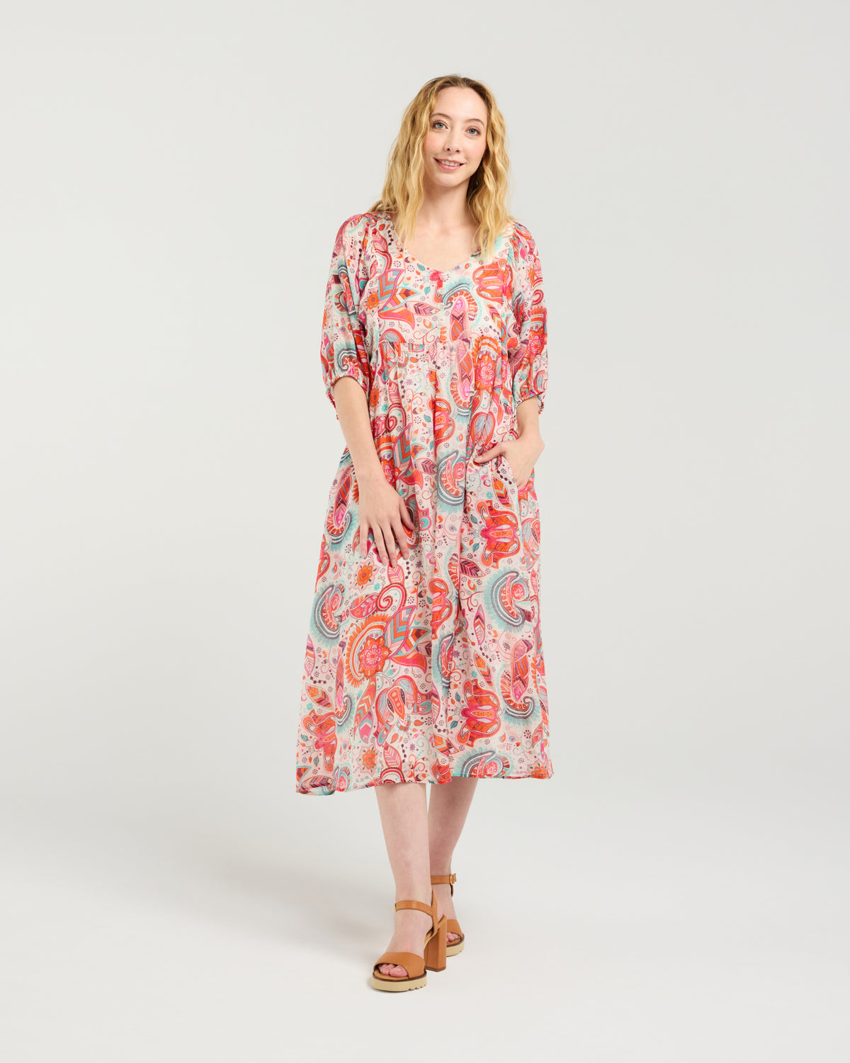 Linda Dress - Summer Foliage - SEDUCE Dress NZ LUMA