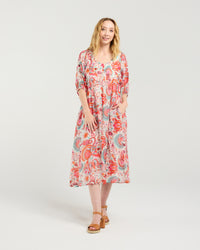 Linda Dress - Summer Foliage - SEDUCE Dress NZ LUMA
