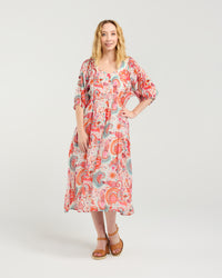 Linda Dress - Summer Foliage - SEDUCE Dress NZ LUMA