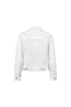 Linen Jacket with Frayed Seams - White - VASSALLI Jacket NZ LUMA