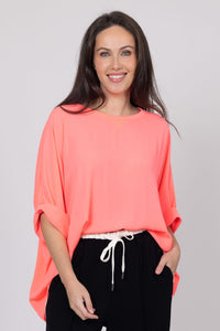 Lola Swing Top - Coral - CHARLO Top NZ LUMA