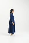 Long sleeve Kendall Dress - Indigo Blue - HOME LEE Dress NZ LUMA