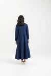 Long sleeve Kendall Dress - Indigo Blue - HOME LEE Dress NZ LUMA