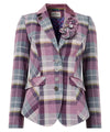 Loretta Check Jacket -Purple- JOES BROWNS Jacket NZ LUMA