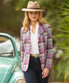 Loretta Check Jacket -Purple- JOES BROWNS Jacket NZ LUMA