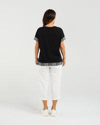 Luna Top - Black Check - Seduce Top NZ LUMA