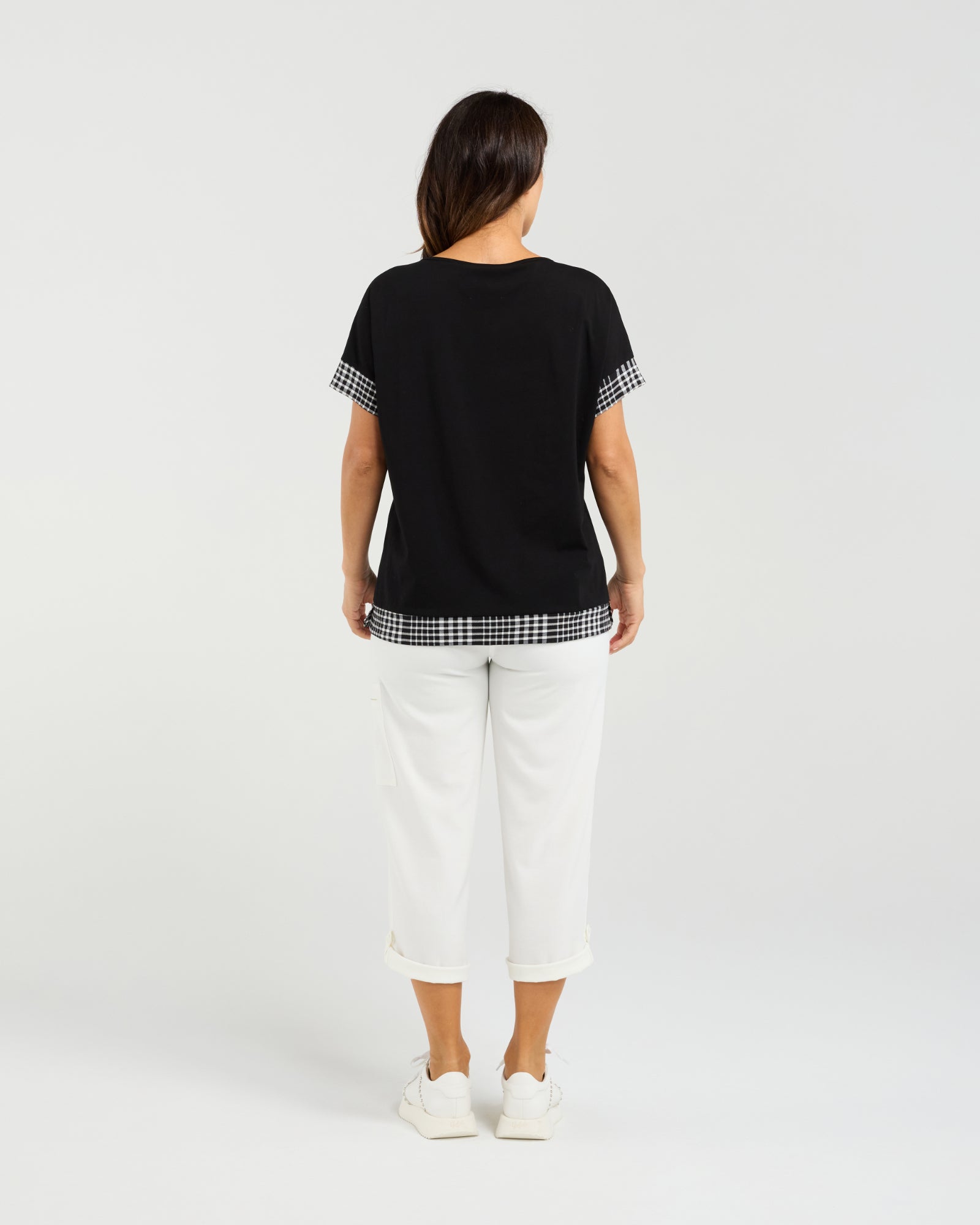 Luna Top - Black Check - Seduce Top NZ LUMA