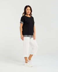 Luna Top - Black Check - Seduce Top NZ LUMA
