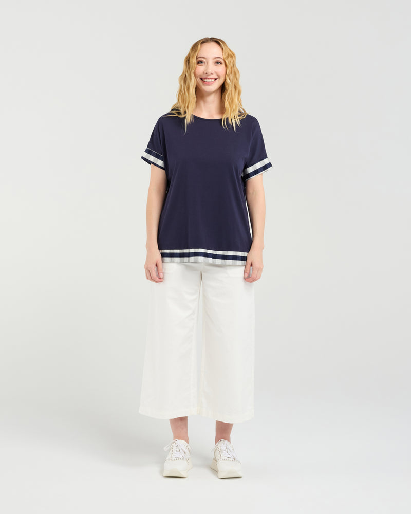Luna Top - Ink Check - Seduce Top NZ LUMA