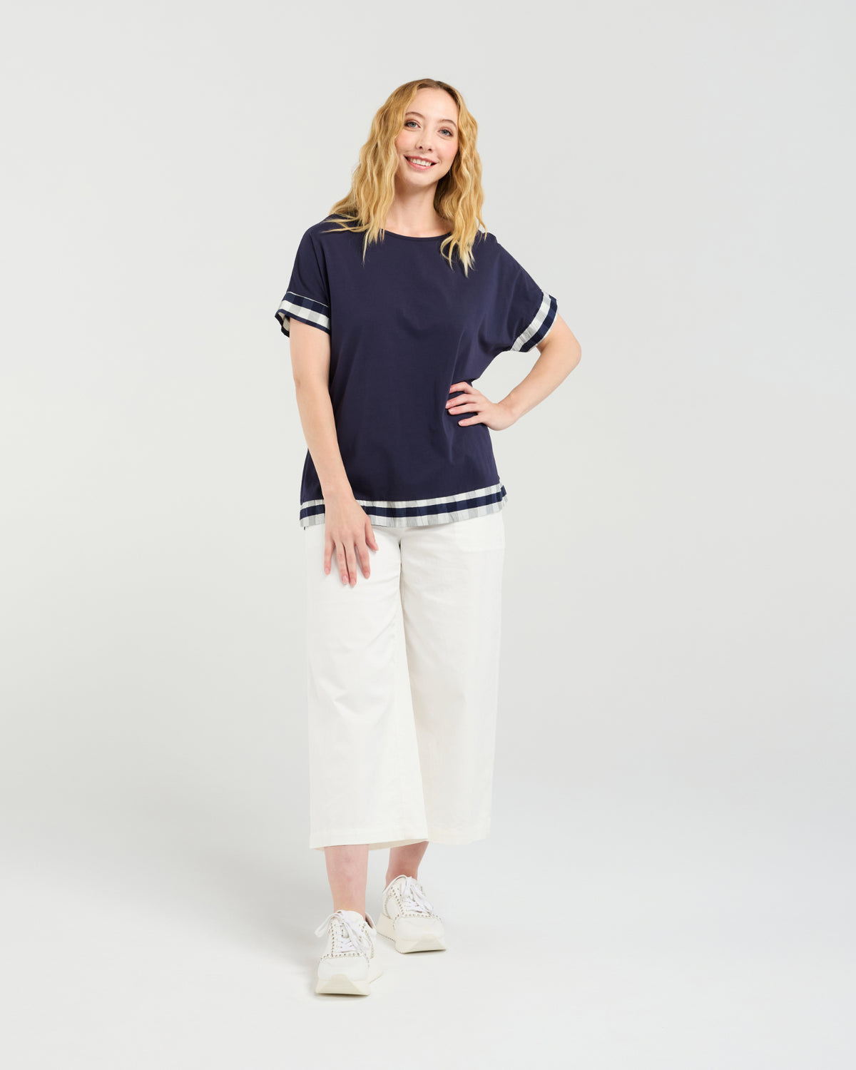 Luna Top - Ink Check - Seduce Top NZ LUMA