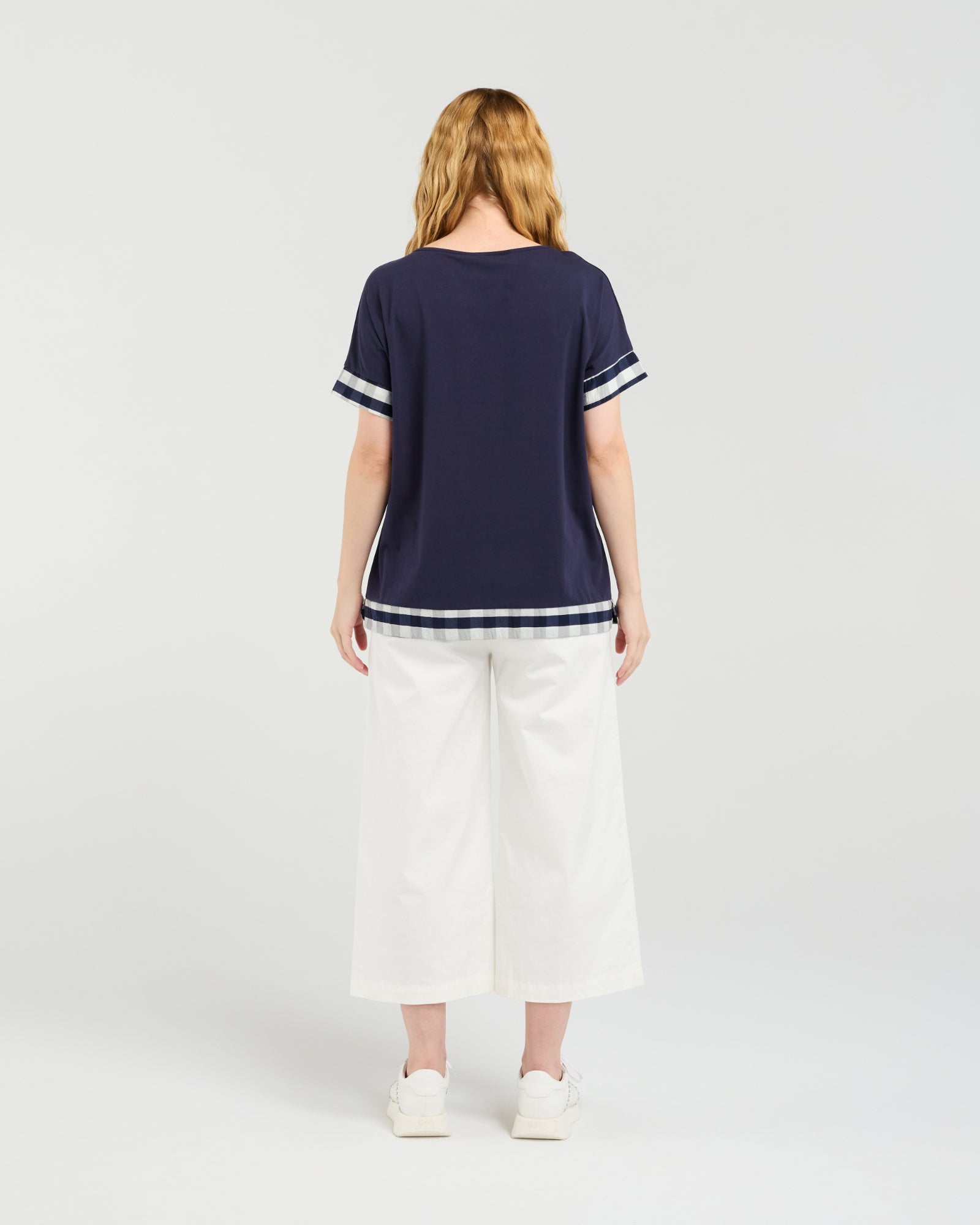Luna Top - Ink Check - Seduce Top NZ LUMA