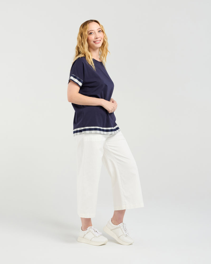 Luna Top - Ink Check - Seduce Top NZ LUMA