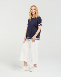 Luna Top - Ink Check - Seduce Top NZ LUMA