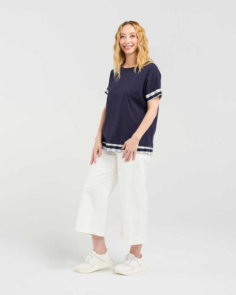 Luna Top - Ink Check - Seduce Top NZ LUMA