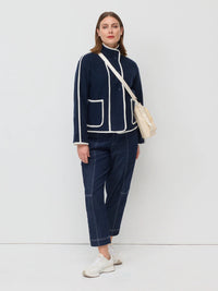 MARCO POL0 - Contrast Boiled Wool Jacket