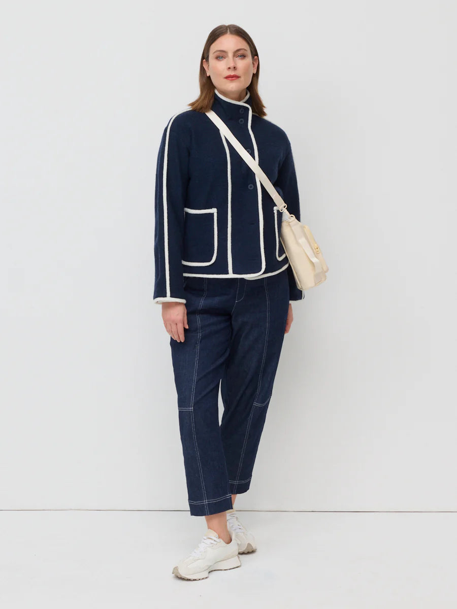 MARCO POL0 - Contrast Boiled Wool Jacket