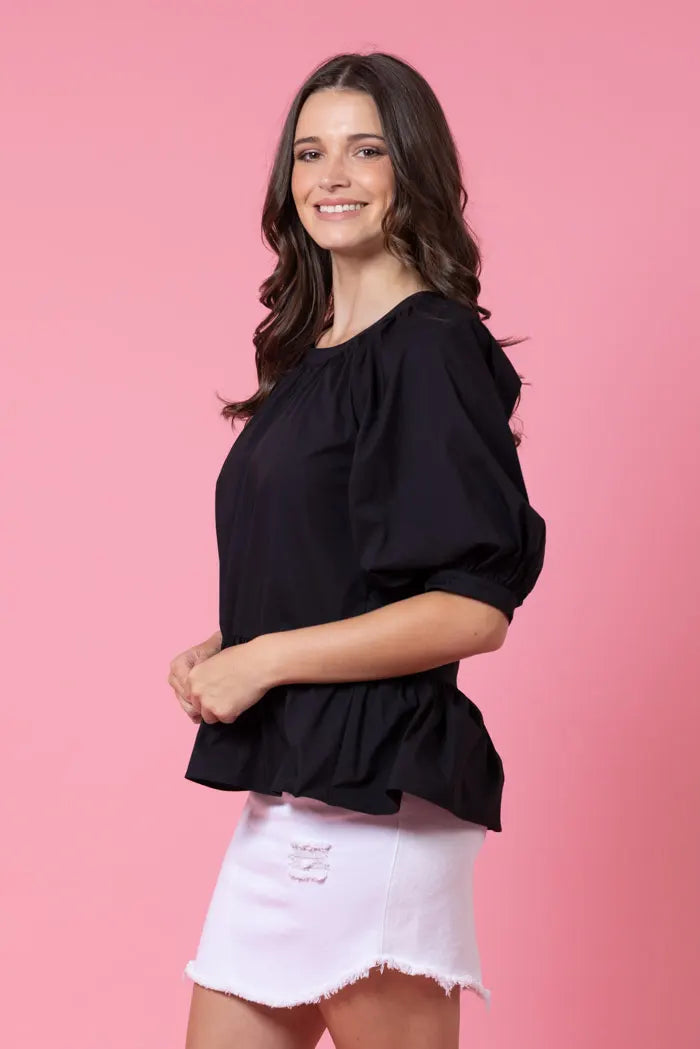 Maddie Top - Black - CHARLO Top NZ LUMA