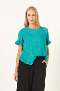 Madeleine Top - LEMON TREE Top Teal 18 14 8 12 16 10 20 NZ LUMA