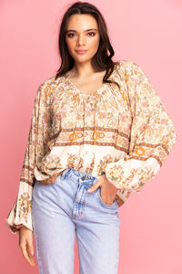 madeline blouse charlo beige