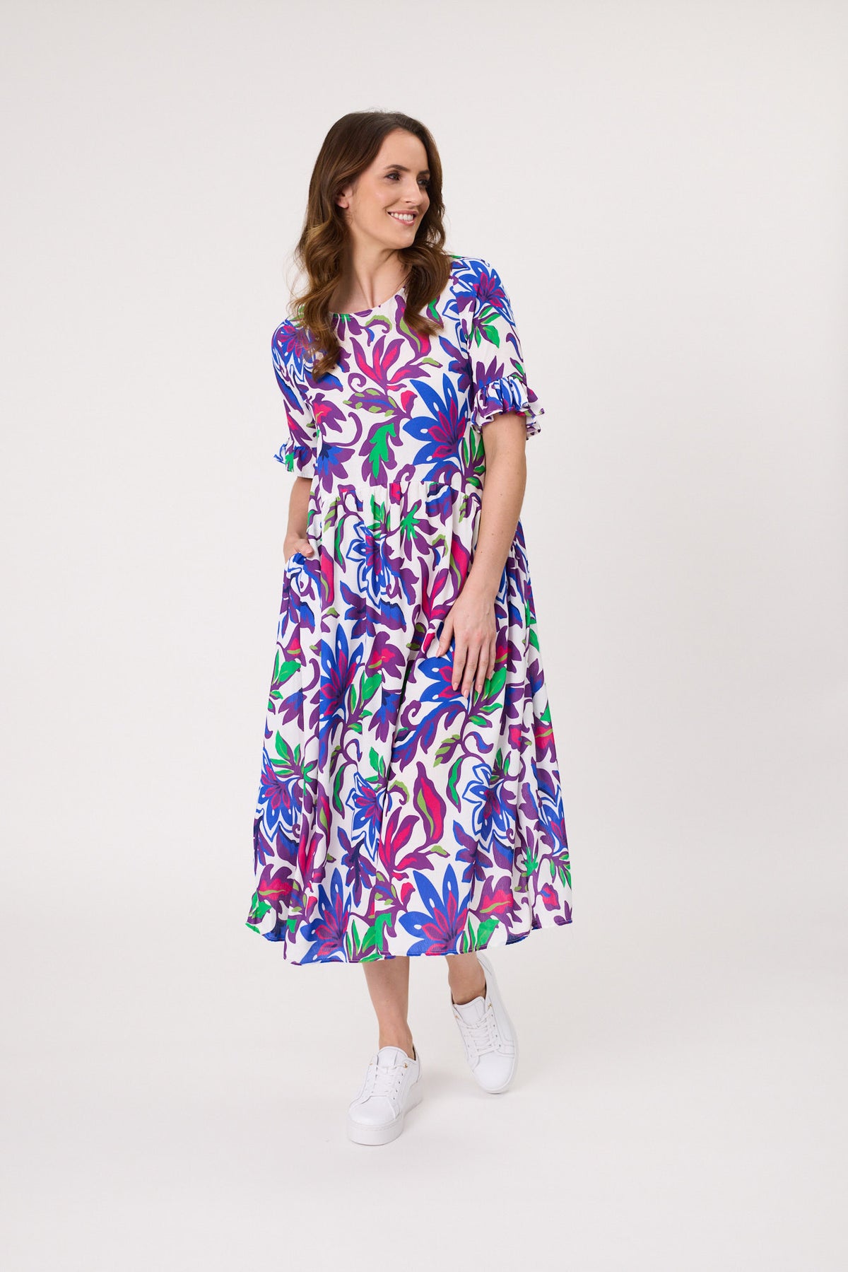 Madonna Dress - Floral Print - LEMON TREE Dress NZ LUMA