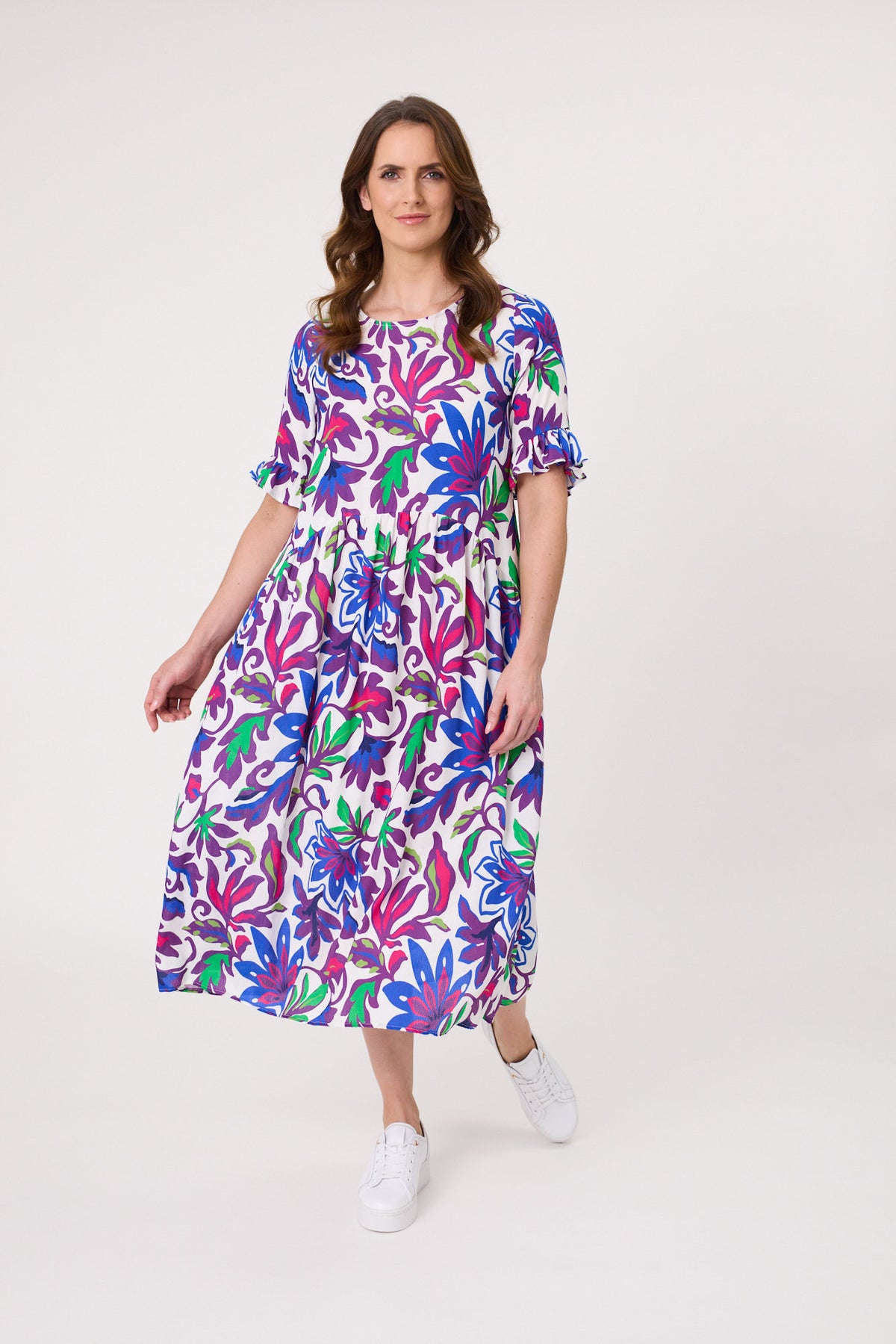 Madonna Dress - Floral Print - LEMON TREE Dress NZ LUMA