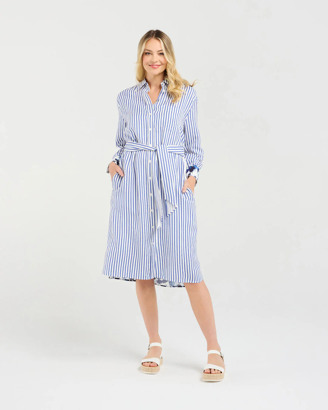 Margot Print Back Shirt Dress - BLACKSTONE Dress NZ LUMA