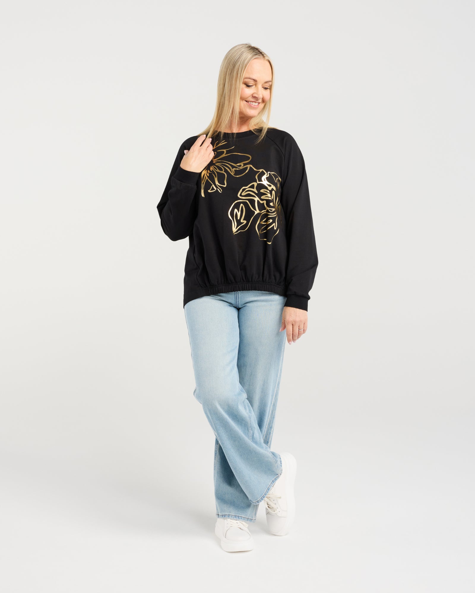 Marissa Jumper - Black - ZAFINA Top NZ LUMA