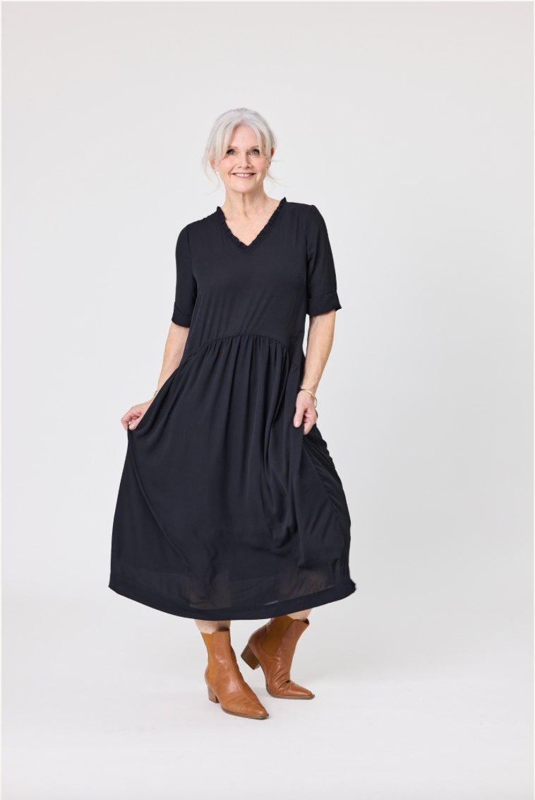 Marja Dress - Black - LEMON TREE Dress NZ LUMA